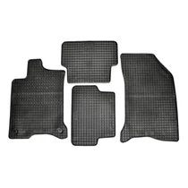 Fekete, 4 db-os készlet, szagtalan, méretpontos gumiszőnyeg, 1 cm magas peremmel. A vezető oldali szőnyeg erősített sarokrésszel rendelkezik. Német gyártmány.